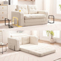 KERDOM 2 in 1 Corduroy Convertible Sofa Bed | Compact Pull Out Couch with Cup Holder & Side Pocket, Small Folding Futon Loveseat Sofa Sleeper Temporary Bed for Guest Room, Small Space, Apartment, Studio, Office, Loft, No Assembly Needed