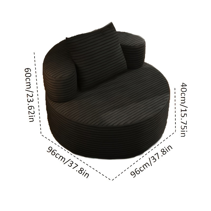 Single-person Lazy Sofa, Casual Single-person Sofa, Lightweight And Non-assembly Design, Suitable for Living Room, Bedroom And Office, Reading Nook Chair, Compact Seating Solution, Ottoman Chair, Compact Couch, Modern Accent Chair, No Assembly