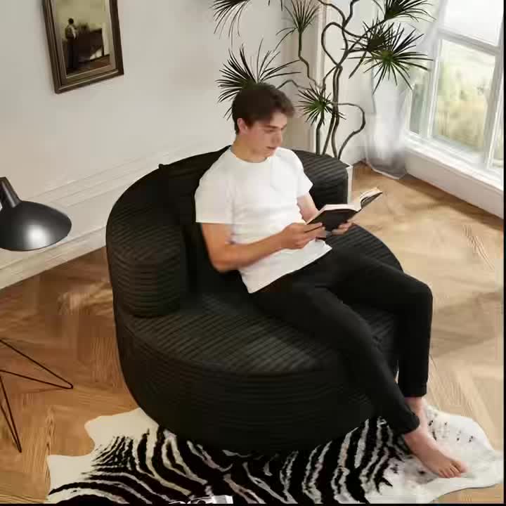 Single-person Lazy Sofa, Casual Single-person Sofa, Lightweight And Non-assembly Design, Suitable for Living Room, Bedroom And Office, Reading Nook Chair, Compact Seating Solution, Ottoman Chair, Compact Couch, Modern Accent Chair, No Assembly