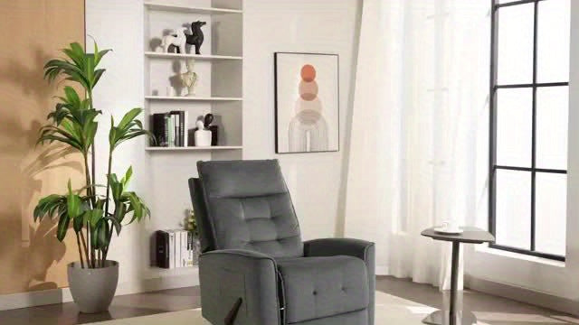 Manual Swivel Rocker Recliner Chair With Soft Velvet Upholstery, 360° Swivel And Gentle Rocking Motion, Adjustable Reclining Single Sofa For Living Room, Bedroom Space-Saving Comfort ChairThoughtful Housewarming Gift For Friends And New Homes
