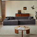 120-Inch Sectional Sofas Designed for Modern Living Rooms, Featuring an L-Shaped Design, Upholstered Without Boning, Deep Seating, Made of Chenille Fabric, And Includes a Chaise with No Assembly Needed