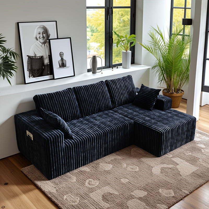 Modern Compression Sofa | Bean Bag Sofa, Integrated Combinable and Placeable, Multi-person Teddy Velvet Cushion, Suitable for Study Leisure Reading, Office Nap, Various Room Types, Polyester Memory Foam