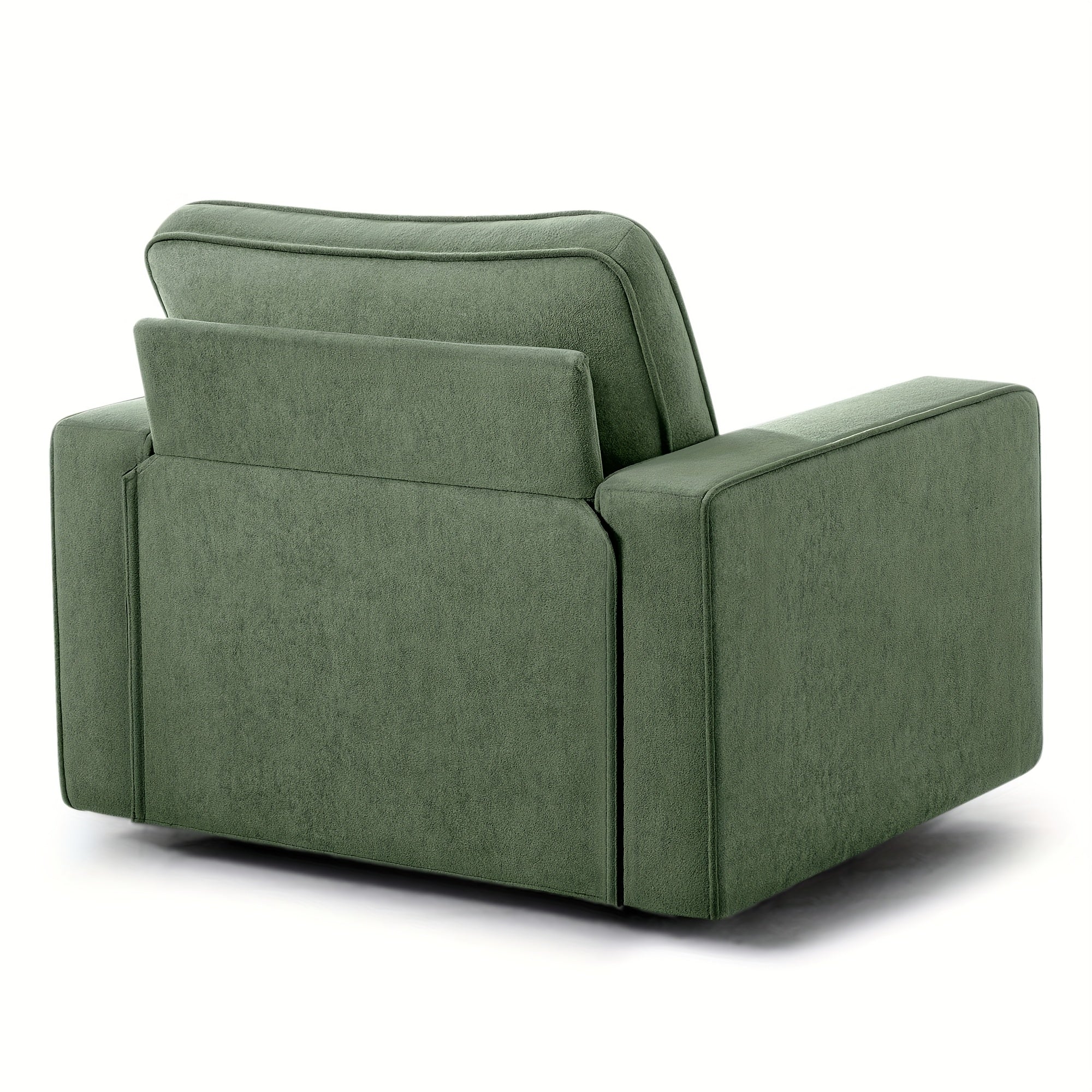 KERDOM Modern Foam Swivel Barrel Sofa Chair - 360° Rotating Single Armchair with Removable Washable Pillows, Plush Corner Base Suitable for Office,,, Reading Nook, Assembly One-Seater Lounge Chair