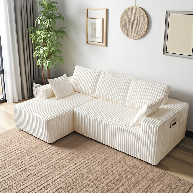 Modern Compression Sofa | Bean Bag Sofa, Integrated Combinable and Placeable, Multi-person Teddy Velvet Cushion, Suitable for Study Leisure Reading, Office Nap, Various Room Types, Polyester Memory Foam