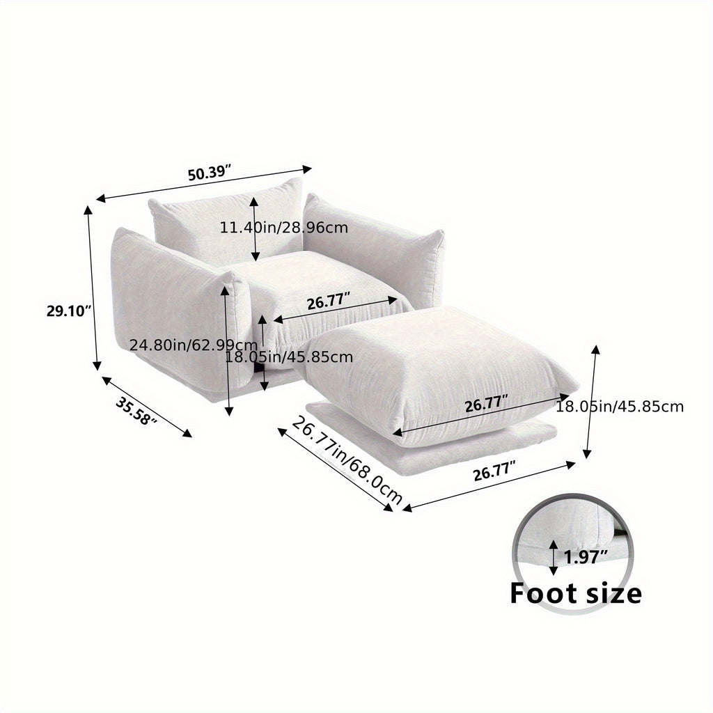 Modern Chenille Sofa Chair Modern Chenille Single Sofa Chair, 50.39\