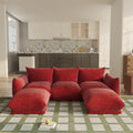 5-Seater Modular Chenille Sofa Modular Chenille Minimalist U-Shaped 5-Seater Sectional Sofa with Wide Reversible Chaise Ottoman for Living Room, Bedroom, Office, Apartment