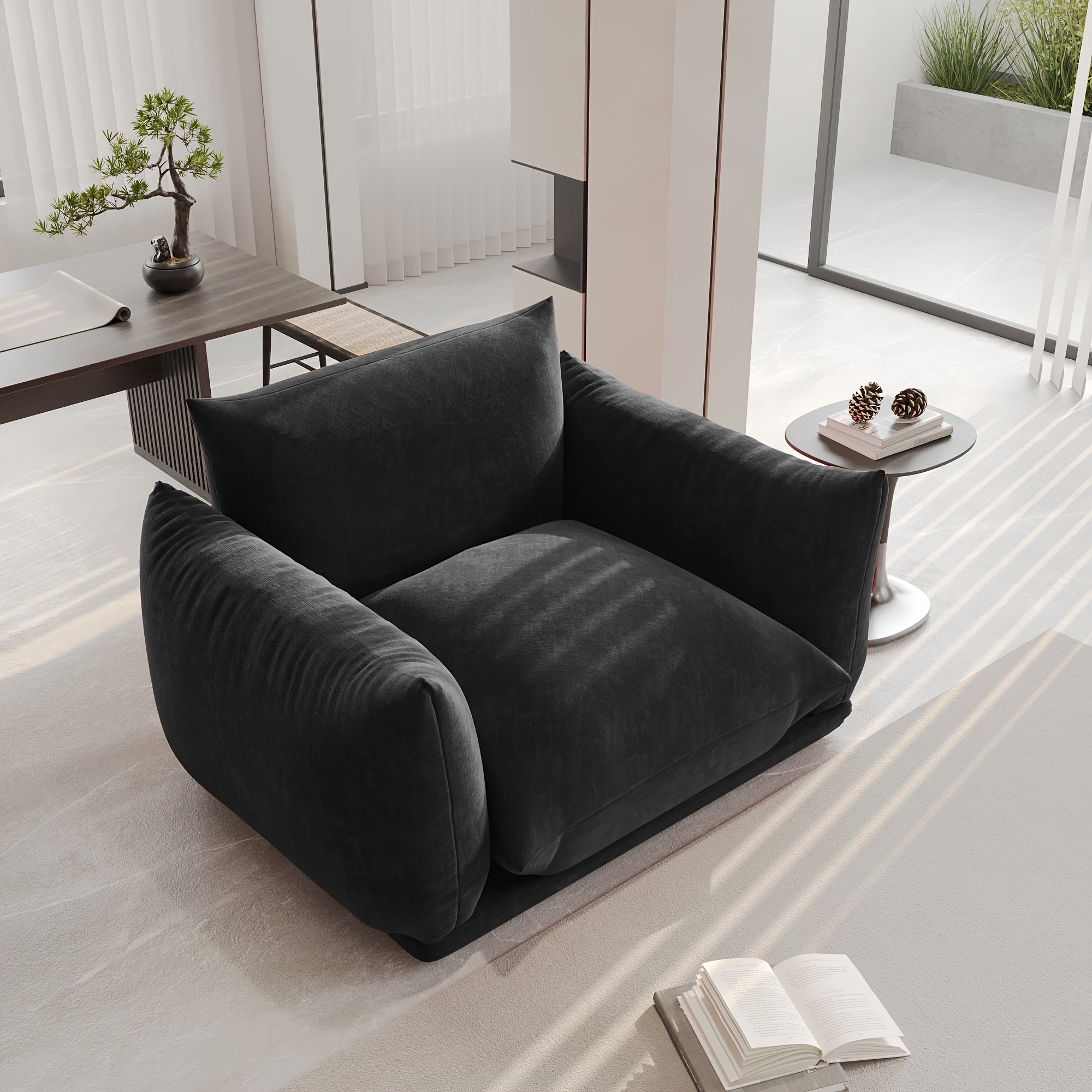 Modern Chenille Sofa Chair Modern Chenille Single Sofa Chair, 50.39\