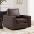 KERDOM Modern Foam Swivel Barrel Sofa Chair - 360° Rotating Single Armchair with Removable Washable Pillows, Plush Corner Base Suitable for Office,,, Reading Nook, Assembly One-Seater Lounge Chair
