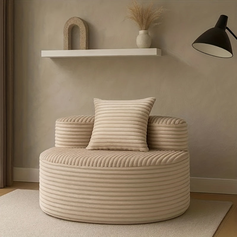 Single-person Lazy Sofa, Casual Single-person Sofa, Lightweight And Non-assembly Design, Suitable for Living Room, Bedroom And Office, Reading Nook Chair, Compact Seating Solution, Ottoman Chair, Compact Couch, Modern Accent Chair, No Assembly
